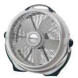 Lasko Wind Machine Fan, Air Circulator Fan with 3 Speeds, 20\" Model 3300, Gray