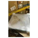 Oliver Gal Golden Butterfly Canvas Print Wall Art for Living Room, Bedroom, and Bathroom, 20\" x 20\", Black Floater Frame