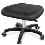 TASALON Multi-Use Footrest Stool Adjustable Height with 360Â° Rolling Lockable Wheels,Rest Ottoman,Office Footrests,Video Game Stool for Gaming for Home Office- Black