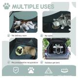 Dog Cat Playpen Indoor Outdoor for Puppy Pet Dogs Cat Travel and Recovery After Surgery, Dogs Enclosure Tent Crates Cage Indoor/Outdoor, Portable Pop Up Dog Kennel with Carrying Case (Grey, Medium)