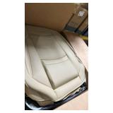 LEYJOIN Full Coverage Faux Leather Car Seat Covers Universal Fit for Cars,Trucks,Sedans and SUVs with Waterproof Leatherette in Automotive Accessories(Beige, Full Set(5 Seats))