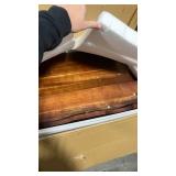 Acacia Wood Stove Top Cover - Electric & Gas Stove - 30\"L x 22\"W x 2.5\"Th Raised Cutting Board with Adjustable Legs & Juice Grooves
