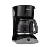Mr. Coffee Black Coffee Maker, 12 Cups, with Auto Pause and Glass Carafe, Perfect for Home and Office Use