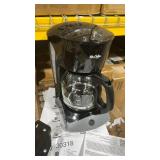 Mr. Coffee Black Coffee Maker, 12 Cups, with Auto Pause and Glass Carafe, Perfect for Home and Office Use