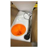 MIXL - Nordic Simple Floor Lamp with Orange Acrylic Shade, Arc Reading Lamp for Living Room, Study Room&Bedroom Beside,Creative Orange Standing Lamps for Ambient Lighting