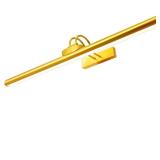 TIAUEU 26\" Wireless Picture Lights, Rechargeable Battery Art Display Light with Remote Control, Dimmable/Timer Off Dartboard Light, 3 Lighting Modes Full Metal Painting Display Lights (Gold-1 Pack)