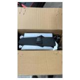 Medline Durable Folding Steel Transport Wheelchair with Swing-Away Footrests, 19-Inch Seat Width, Black Frame, Black Upholstery