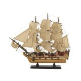 Deco 79 Wood Sail Boat Decorative Sculpture Home Decor Statue with Lifelike Rigging, Accent Figurine 15\" x 3\" x 14\", Beige