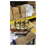 Deco 79 Wood Sail Boat Decorative Sculpture Home Decor Statue with Lifelike Rigging, Accent Figurine 15\" x 3\" x 14\", Beige