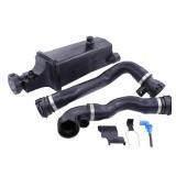MOTOKU Radiator Coolant Reservoir Expansion Tank and Upper Lower Water Hoses Kit for BMW E46 328i 328Ci 330C 330i 330xi 325i 325xi 325Ci 1999-2006 Recovery Overflow Tank with Cap Sensor Clip