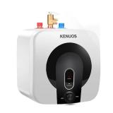 KENUOS 2.5 Gallon Mini Tank Water Heater Under Sink Instant Hot Water Heater,1500W 110V 120V Small Water Heaters with T&P Valve,3-Way Fitting Valve 1/2\" NPT for RV,Kitchen,Wall/Floor Mounted Black