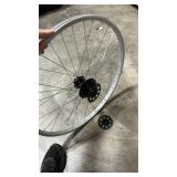 Hiland 27.5\" x1.75\" Alloy Bike Rim for 1.75 to 2.215 Inch Wide Tire and Disc Brake, Front & Back MTB Wheelset with 7 Speed Freewheel, Bolt On Axle, Bicycle Accessories for Adult Bikes