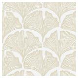 Tempaper x Novogratz Waverly White Feather Palm Removable Peel and Stick Wallpaper, 20.5 in X 16.5 ft, Made in The USA