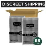 Depend Fresh Protection Adult Diapers, Incontinence Underwear for Men, Disposable, Maximum, Extra-Large, Grey, 68 Count (2 Packs of 34), Packaging May Vary