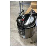 MegaChef 12 Quart Digital Pressure Cooker with 15 Preset Options and Glass Lid, Silver