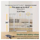 Cumbor 29.7-40.6\" Baby Gate for Stairs, Mom