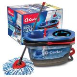 O-Cedar RinseClean Spin Mop & Bucket System | Clean with Clean Water | Removes 99% of Bacteria