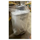 EKO Madison Matte White 50 Liter/13.2 Gallon Step Trash Can with Inner Liner - Fingerprint Resistant Finish