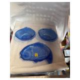 Blue Acrylic Fish Serving Bowls