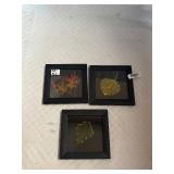 3 Framed Leaves