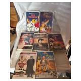 Vintage stack of VHS tapes, primarily Disney films.