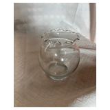 Small Beautiful Clear Glass Flower Vase.