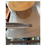 Lot of Decorative Plates And Spinning Organizer.