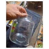 Glass Santa Cookie Jar