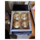 Gold 4 Glass Ornaments