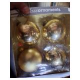 Gold 4 Glass Ornaments