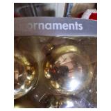 Gold 4 Glass Ornaments