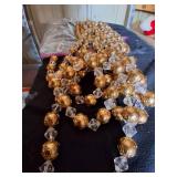 Gold & Clear Beads for Christmas Tree