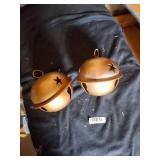 Vintage Bronze Christmas Bell Ornaments
