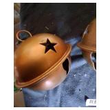 Vintage Bronze Christmas Bell Ornaments