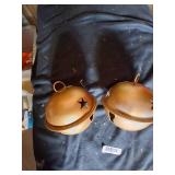 Vintage Bronze Christmas Bell Ornaments