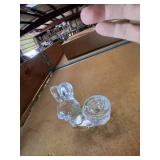 Glass Bunny w/ Basket Decor