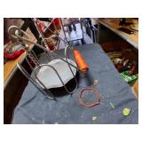 canning jar lifter with a wooden handle & egg holder