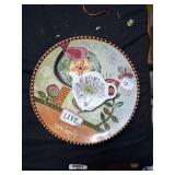Water Color Hand Painted Glass Plates
