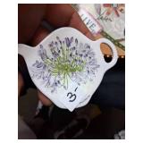 Water Color Hand Painted Glass Plates