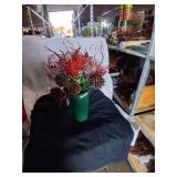 Christmas Faux Flower Decor