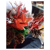 Christmas Faux Flower Decor