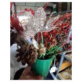 Christmas Faux Flower Decor
