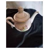 Vintage Glass Teapot w/ Flower Design