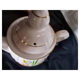 Vintage Glass Teapot w/ Flower Design