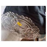 Antique Glass Cake Tray/Stand