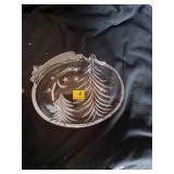 Glass Christmas Decor Bowl