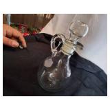 Vintage Glass Pitcher w/ Stopper