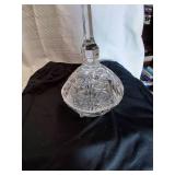 vintage crystal candy dish with a lid