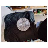 vintage crystal candy dish with a lid