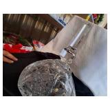 vintage crystal candy dish with a lid